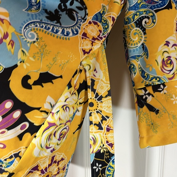 Dygarni jacket crop hoodie art to wear ruffle sleeve multicolor paisley boho S - Picture 8 of 16